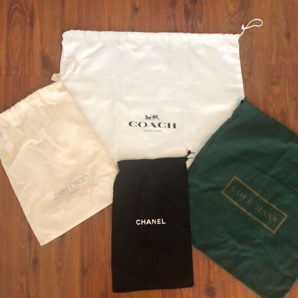 Chanel Jimmy Choo Cole Haan Coach Lot of four dust bags - Picture 1 of 4